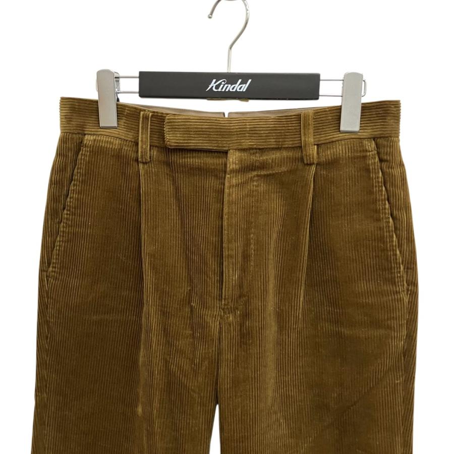 COMOLI ウールコーデュロイ ワンタックパンツ 22AW ネイビー サイズ1