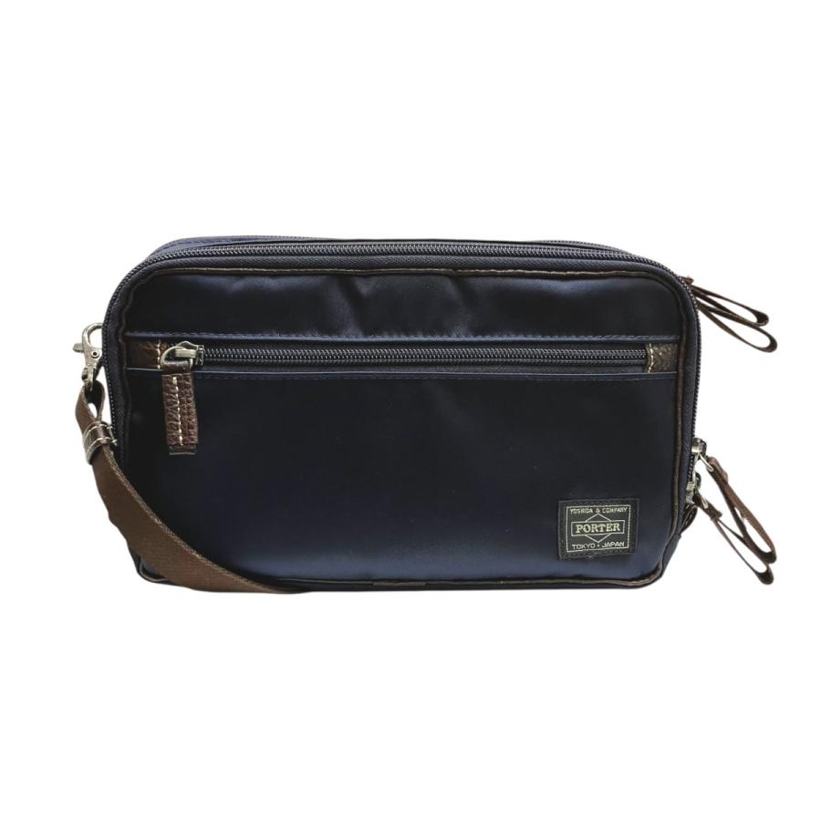 PORTER 【値下げ】PORTER ショルダーバッグ 3120 C ネイビー×ブラウン