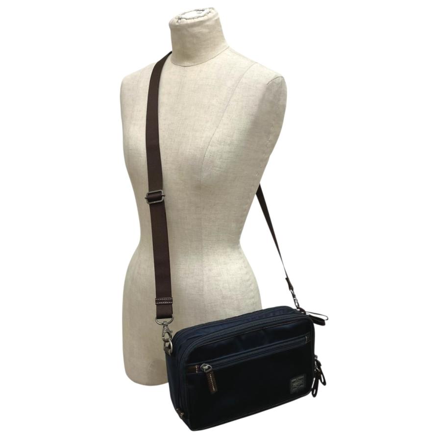 PORTER ショルダーバッグ ネイビー/ブラウン PORTER ショルダーバッグ 3120 C ネイビー×ブラウン (EC