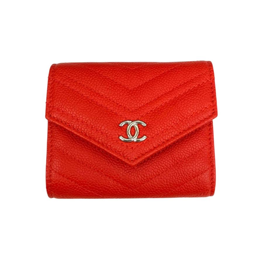 CHANEL（シャネル） 【値下げ】CHANEL キャビアスキン 3つ折り財布 