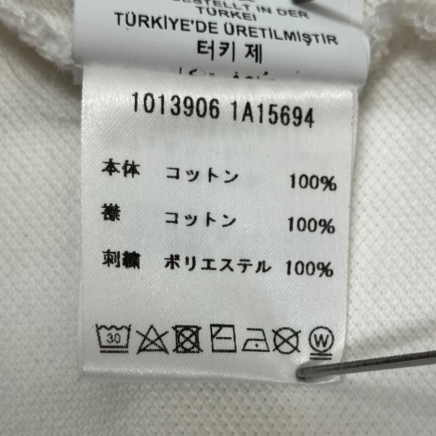 ヴェルサーチ VERSACE 刺繍入り コットン ピケ ポロシャツ 1013906 1A15694 ホワイト×イエロー サイズ：L_7