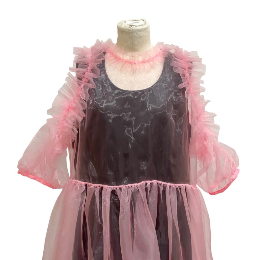 ノワールケイニノミヤ noir kei ninomiya 25AW ワンピース 3P-O001 ブラック×ピンク サイズ：S_3