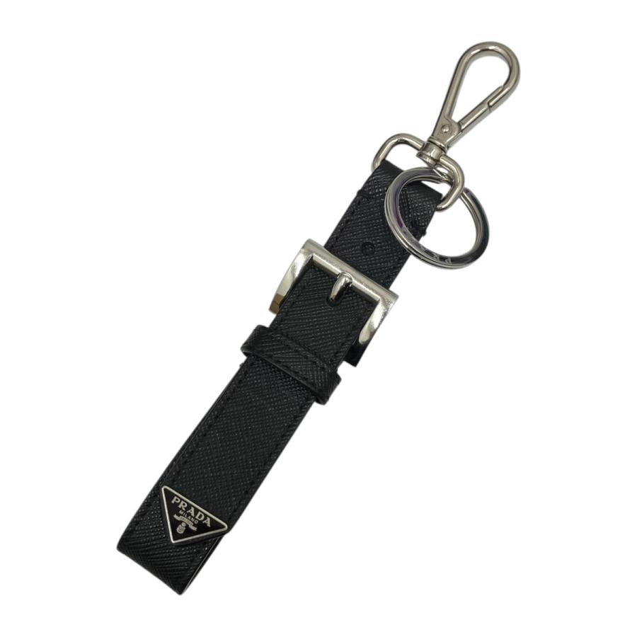 プラダ　PRADA サフィアーノレザー　キーリング　2PP041 ブラック　黒 PRADA（プラダ） サフィアーノレザー キーチェーン キーリング 2PP041