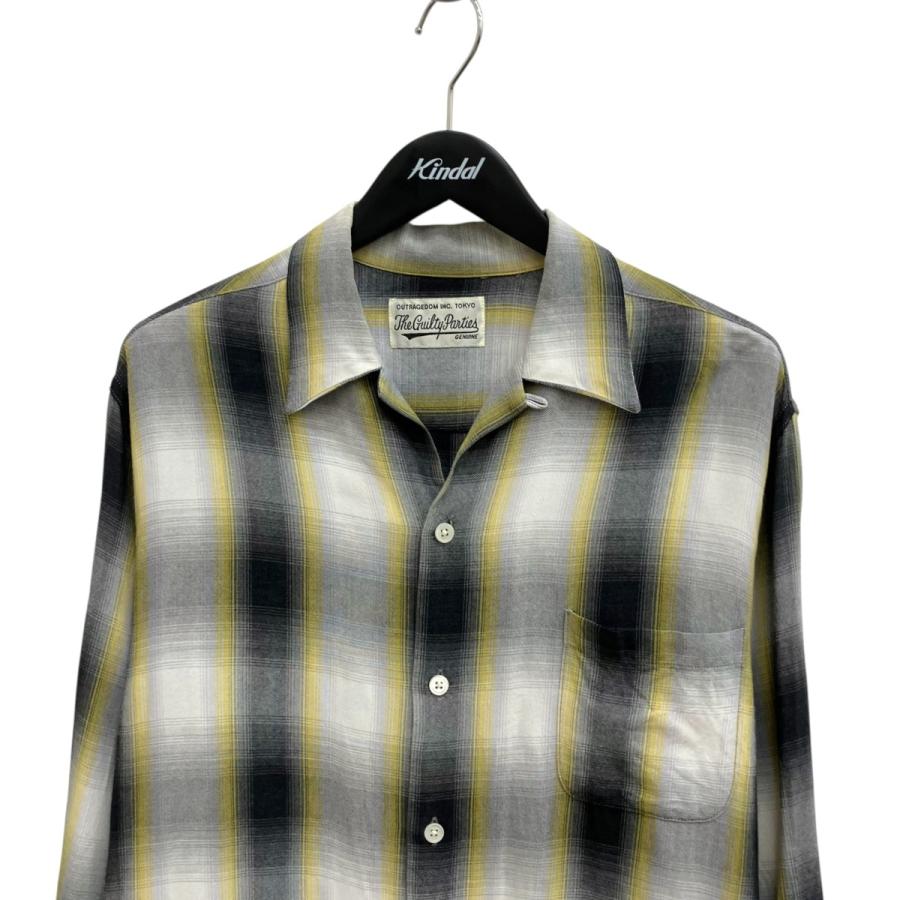 26SS WACKO MARIA ワコマリア グレー チェック 長袖シャツ XL 【公式通販】