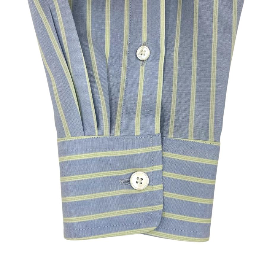 オーラリー AURALEE SUPER FINE WOOL STRIPE SHIRT ストライプシャツ A26SS01WW ブルー サイズ：3の画像
