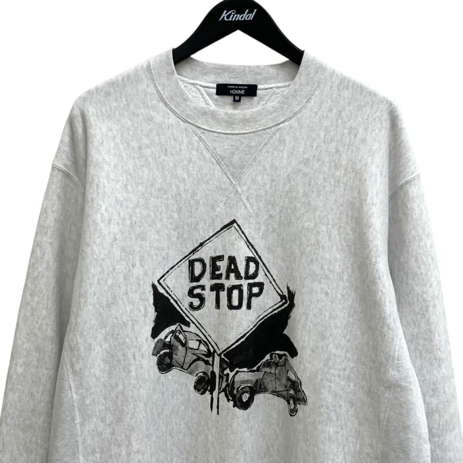 コムデギャルソンオム COMME des GARCONS HOMME AD2025 トレーナー HP-T010 ライトグレー×ブラック サイズ：M_2