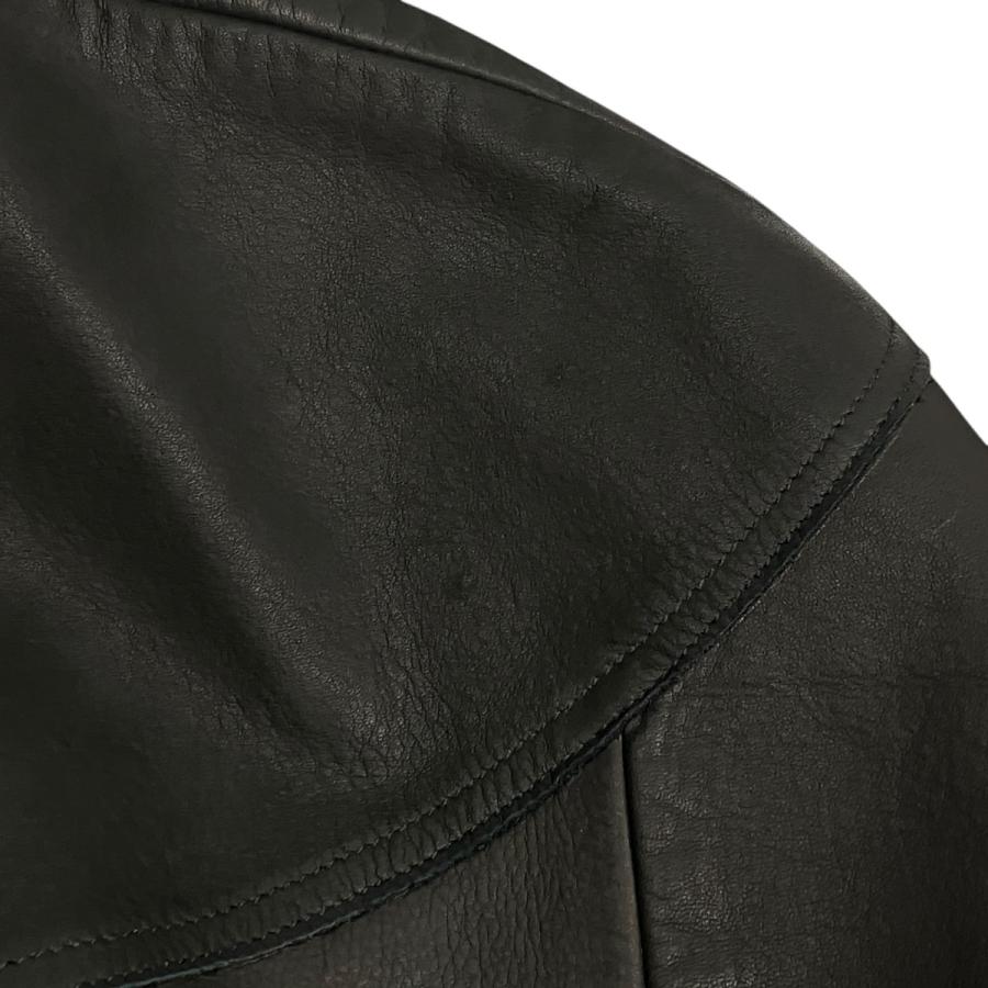 サンシー SUNSEA LEATHER SWEATSHIRT レザースウェット 22A25 ブラック サイズ：3の画像