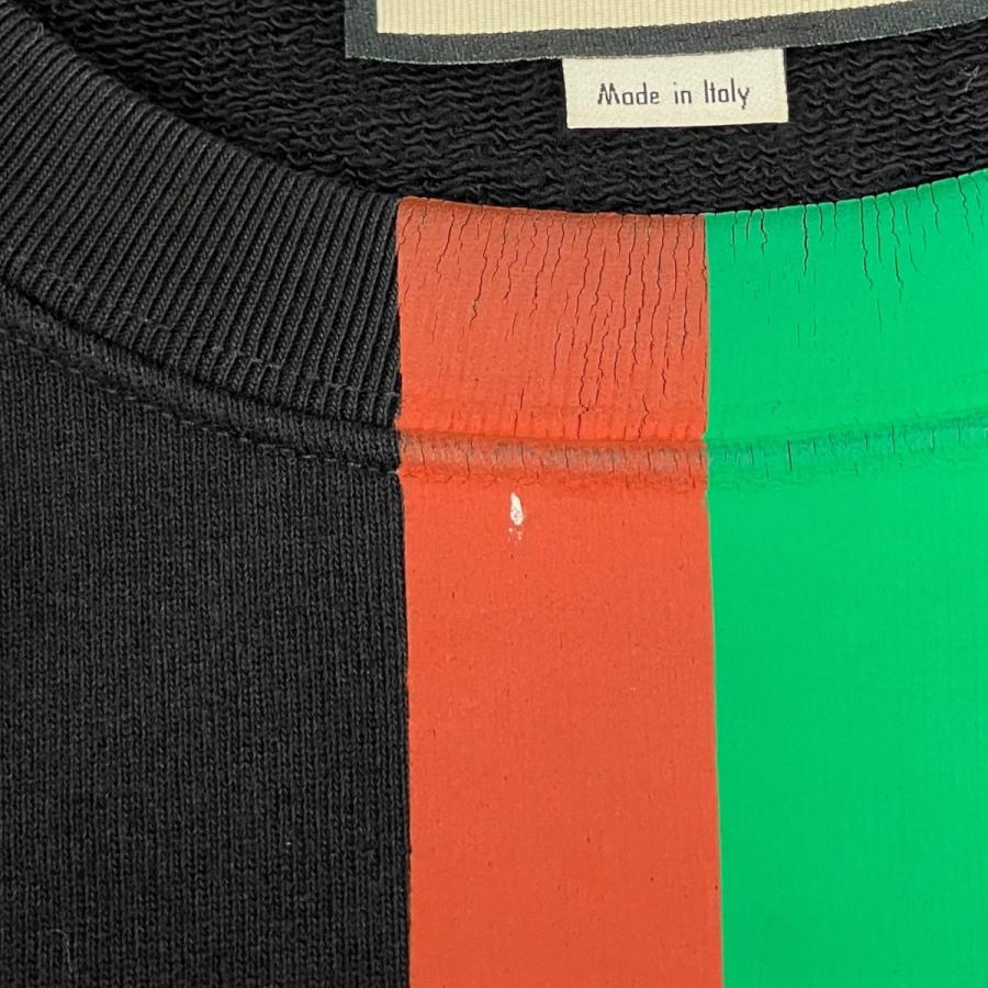 グッチ GUCCI 20AW Fake Not Print Sweatshirt スウェット 635847 XJCXY ブラック×イエロー×ブラウン_3
