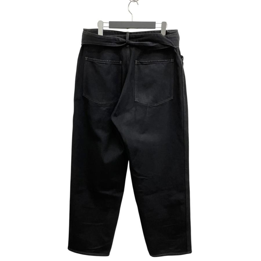 COMOLI（コモリ） COMOLI 26SS ブラックデニムベルテッドパンツ D01