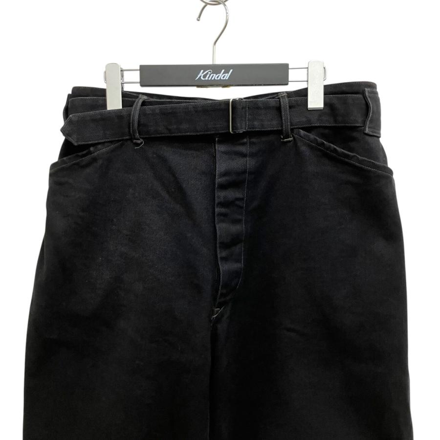 COMOLI（コモリ） COMOLI 26SS ブラックデニムベルテッドパンツ D01 