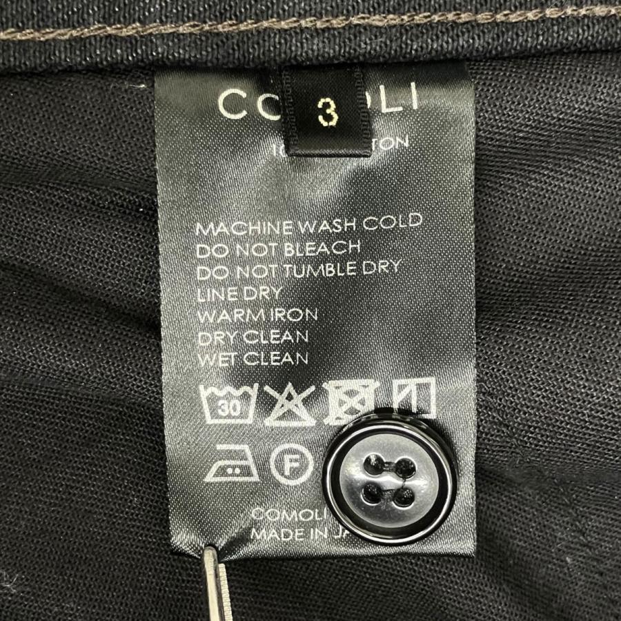 COMOLI（コモリ） COMOLI 26SS ブラックデニムベルテッドパンツ D01 