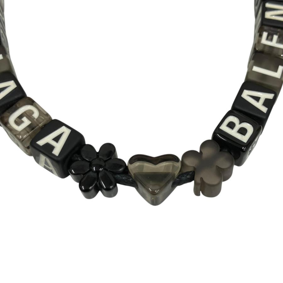 @*様 BALENCIAGA ネックレス　ビーズ BALENCIAGA（バレンシアガ） トイ ビーズ ネックレス グレー×ブラック
