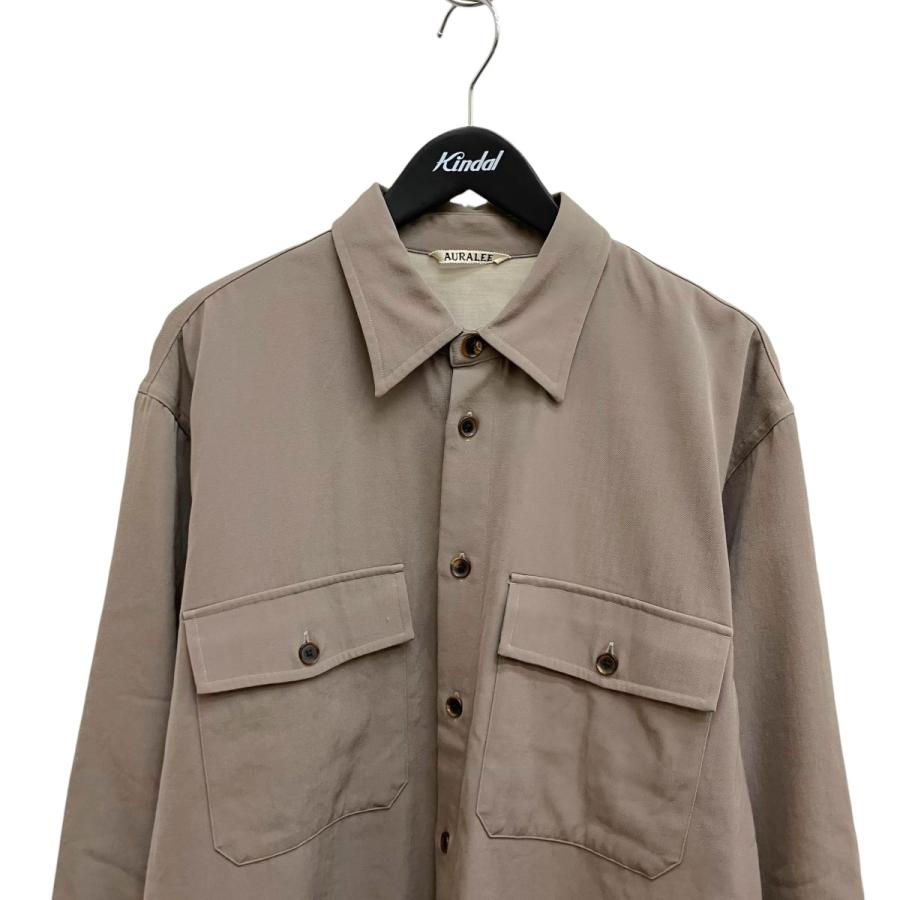 AURALEE 長袖シャツ AURALEE（オーラリー） AURALEE WOOL MAX GABAGINE SHIRT 長袖シャツ
