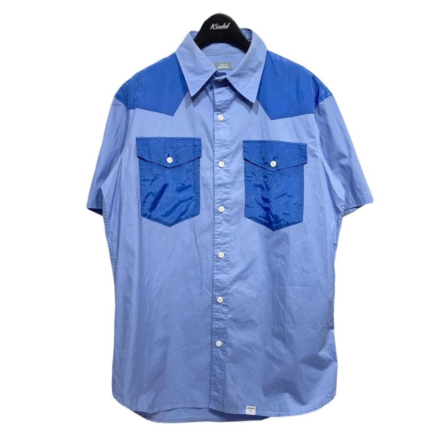 kolor デザイン半袖シャツ ブルー サイズ：2 (京都店) 220615  