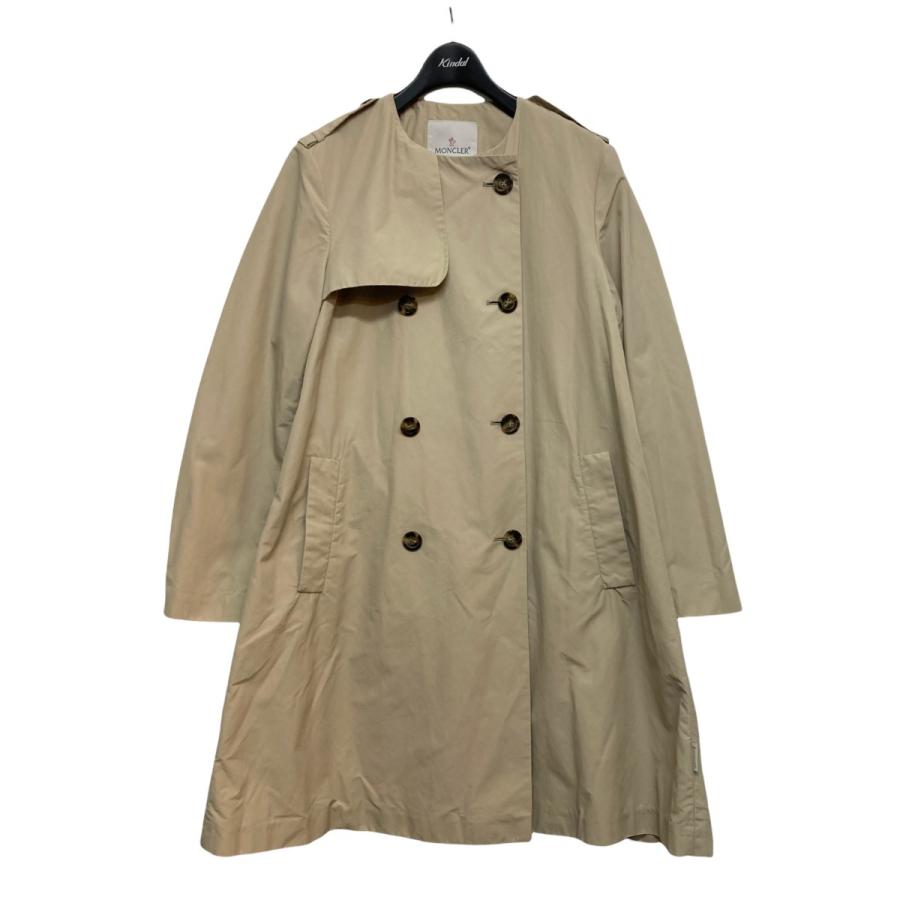 MONCLER 【値下げ】MONCLER PRUMIER ノーカラーコート ベージュ サイズ 