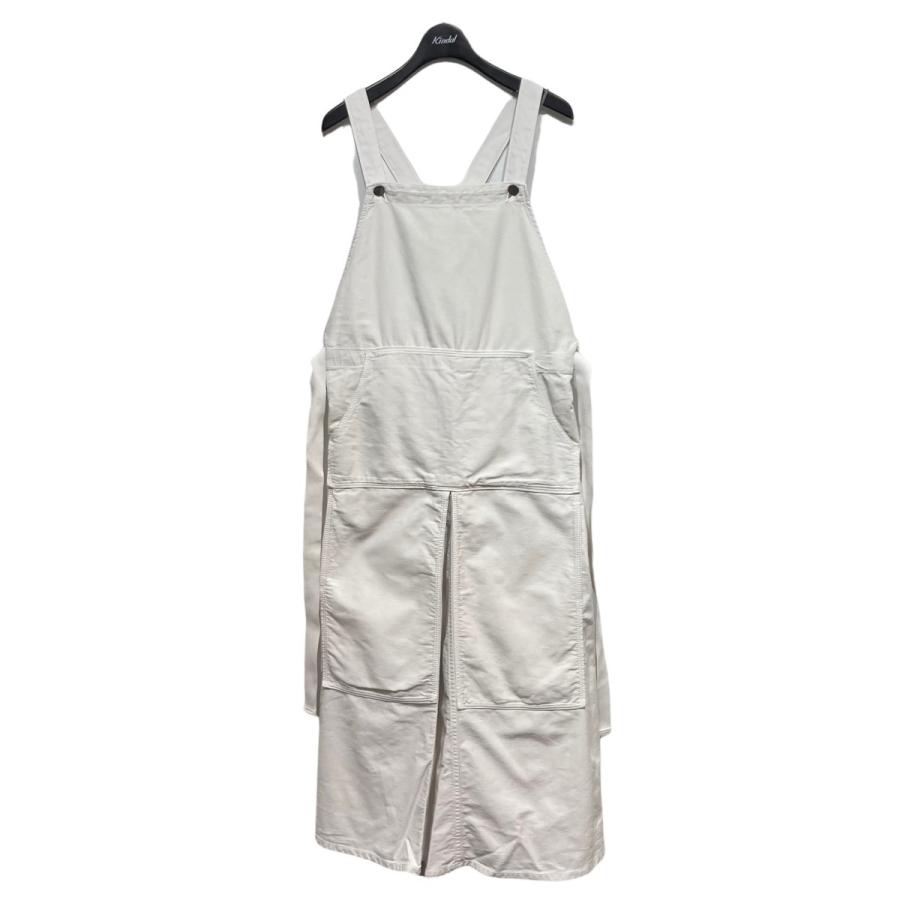 45R 麦サテンのエプロンドレス アンティークホワイト (京都店) 220426  