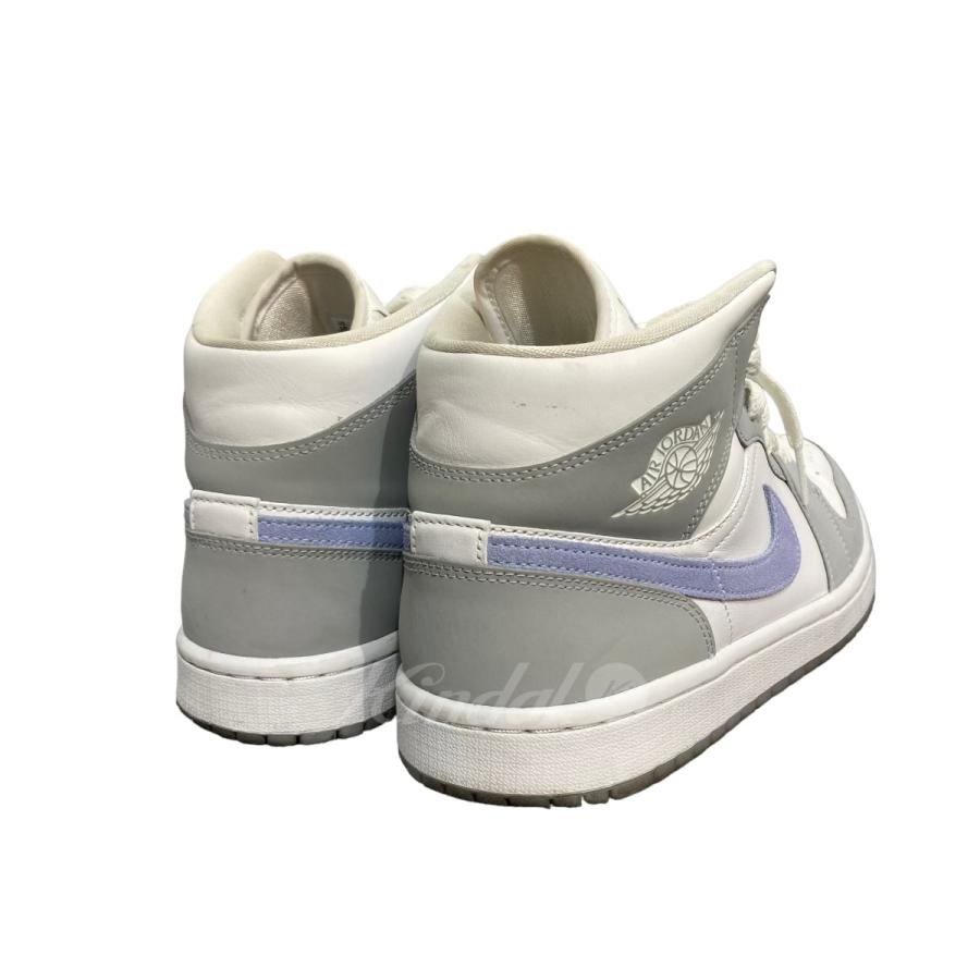 【値下げ】NIKE WMNS AIR JORDAN 1 MID WOLF GREY ホワイト×グレー サイズ：27ｃｍ (京都店)｜kindal｜02