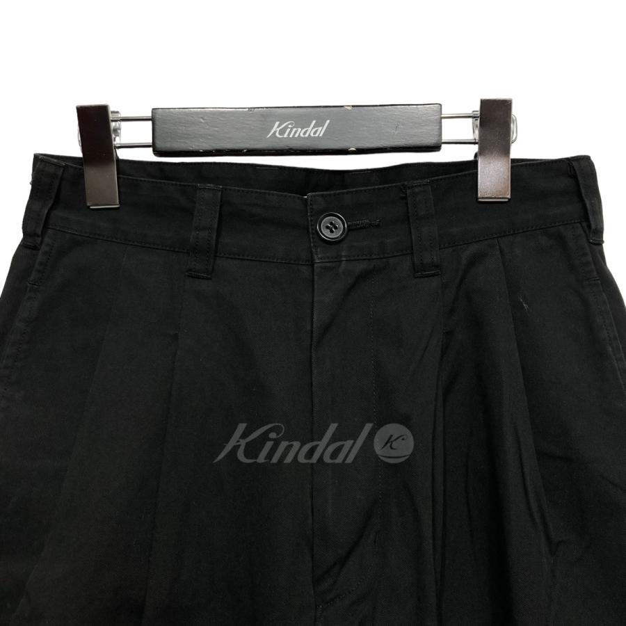 LENO 【値下げ】LENO 2 TUCK TROUSERS ブラック サイズ：3 (EC 