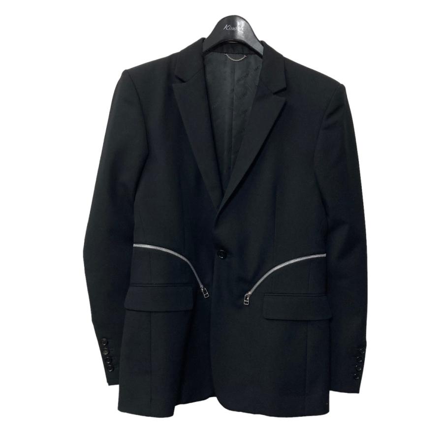 ジョンローレンスサリバン JOHN LAWRENCE SULLIVAN Wool single zip jacket ブラック サイズ：46 :  8006001168352 : カインドオルYahoo!店 - 通販 - Yahoo!ショッピング