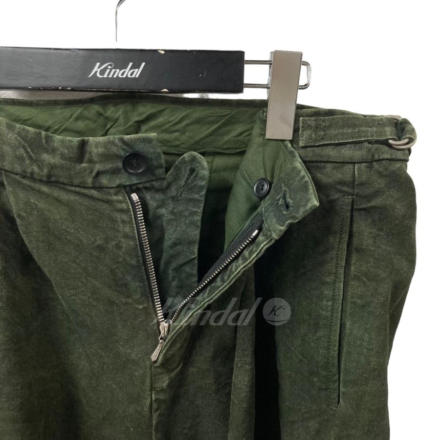 【値下げ】ISAMU KATAYAMA BACKLASH Linen Product Natural Dye Tapered Pants グリーン サイズ：M (京都店)｜kindal｜04