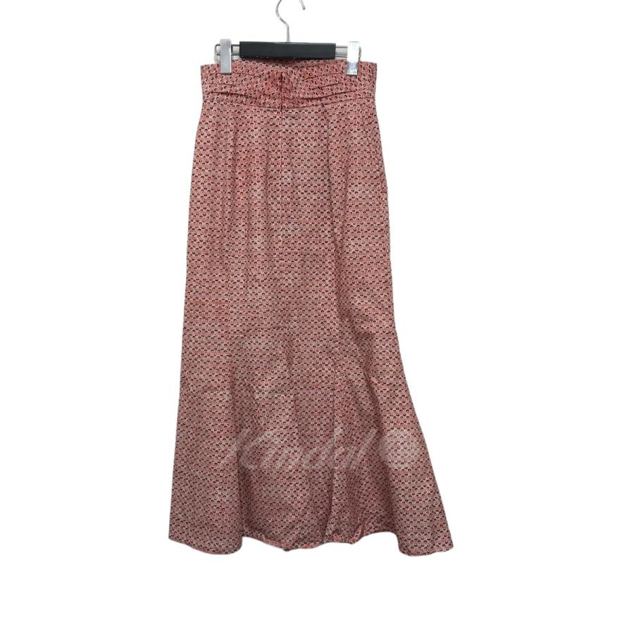 値下げ】mame kurogouchi Crane Pattern Hand Printed Skirt ピンク 