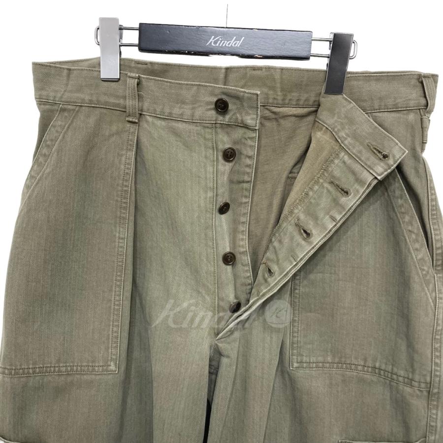アプレッセ A．PRESSE USAF Hemmed Bottoms Pants カーキ サイズ：3  