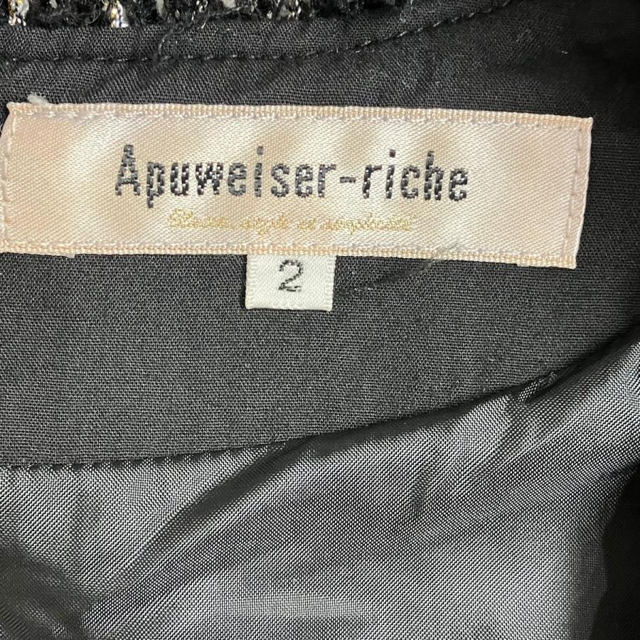 値下げ】Apuweiser-riche ノースリーブワンピース 22468151 ブラック 
