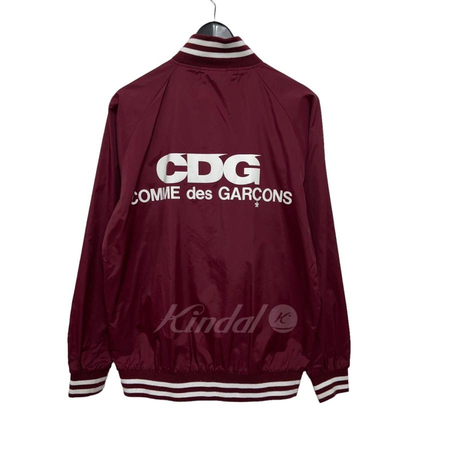 グッドデザインショップ コムデギャルソン GOOD DESIGN SHOP COMME des GARCONS ロゴプリントブルゾン ボルドー サイズ｜kindal｜02