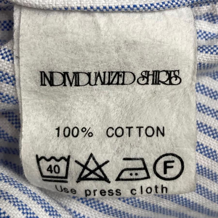 インディビジュアライズドシャツ INDIVIDUALIZED SHIRTS ストライプシャツ ブルー×ホワイト サイズ：F｜kindal｜04