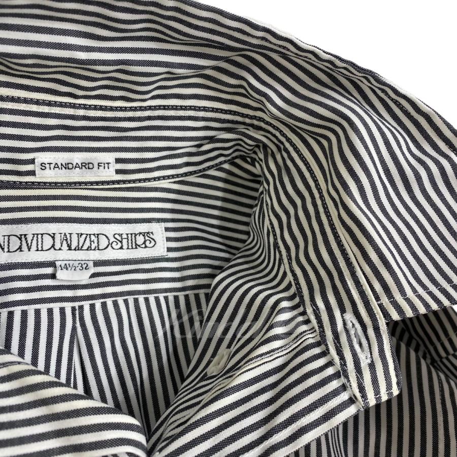 インディビジュアライズドシャツ INDIVIDUALIZED SHIRTS ストライプシャツ ブラック×ホワイト サイズ：14 1／2｜kindal｜06