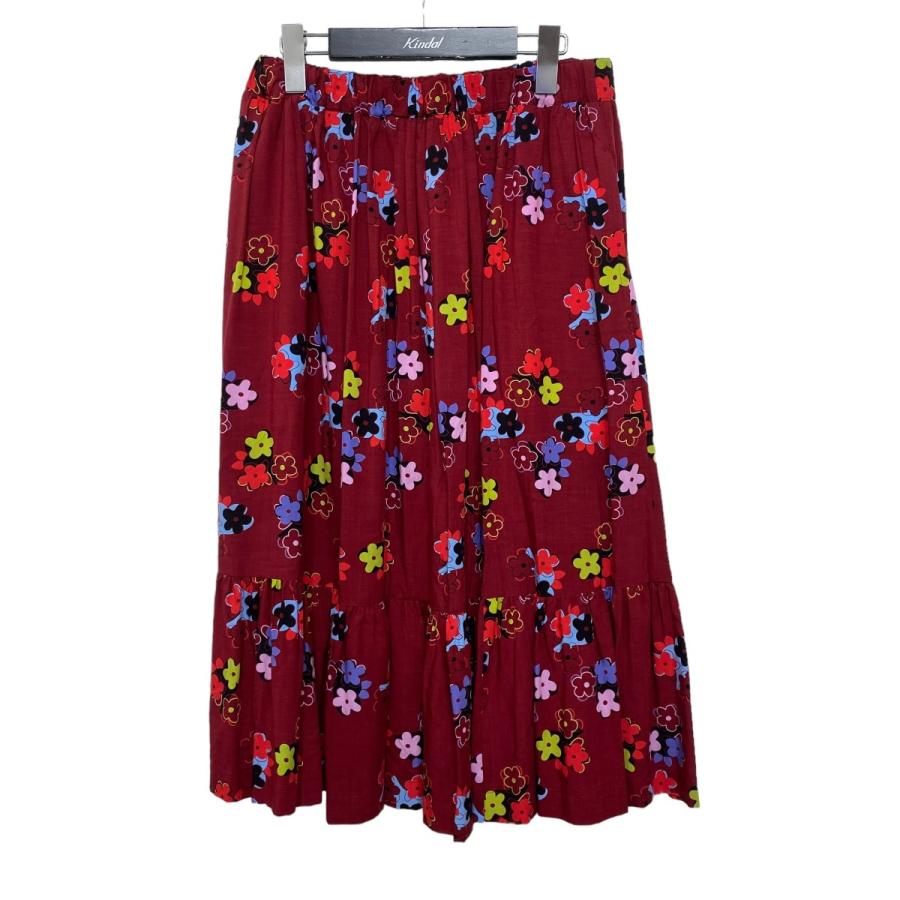 値下げ】COMME des GARCONS GIRL 23AW 花柄スカート レッド サイズ：S 