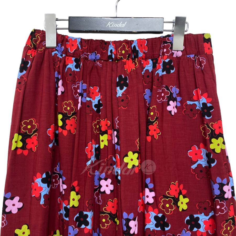 値下げ】COMME des GARCONS GIRL 23AW 花柄スカート レッド サイズ：S 