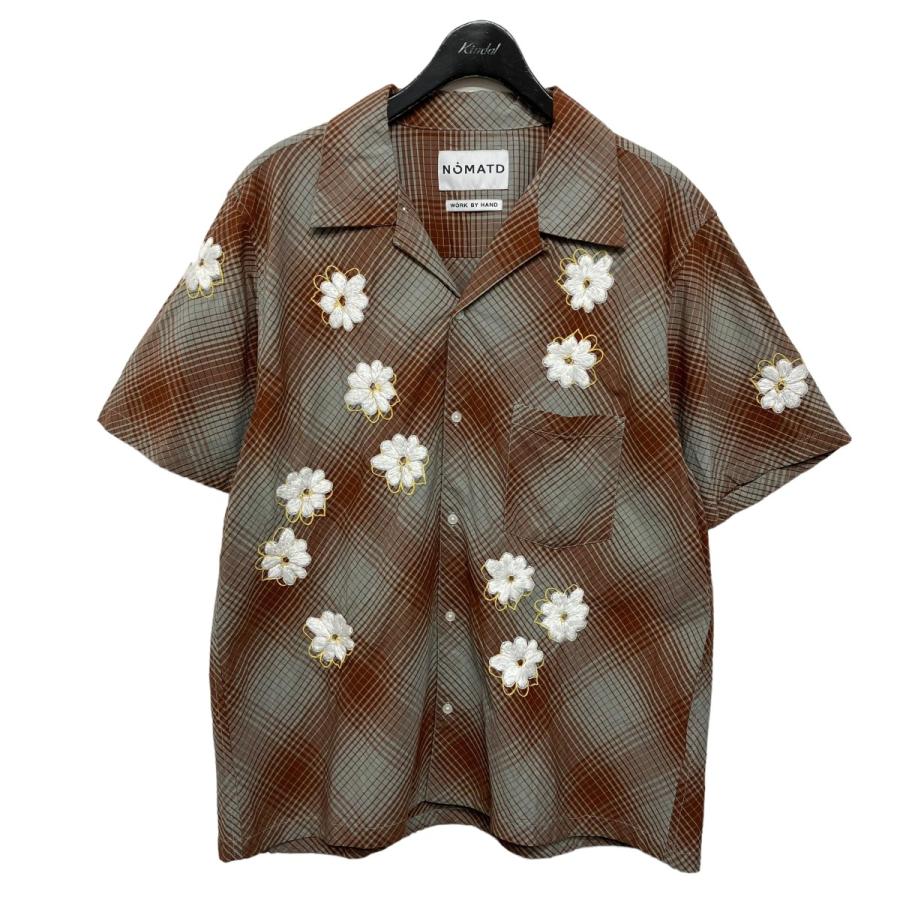 NOMA t.d. ノーマティーディー t.d. 刺繍花柄オープンカラー NOMA t.d. ノーマティーディー t.d. 刺繍花柄オープンカラー