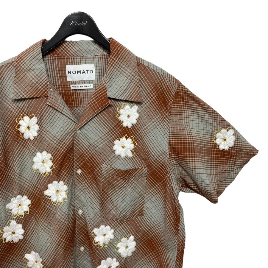 NOMA t.d. ノーマティーディー t.d. 刺繍花柄オープンカラー NOMA t.d. ノーマティーディー t.d. 刺繍花柄オープンカラー