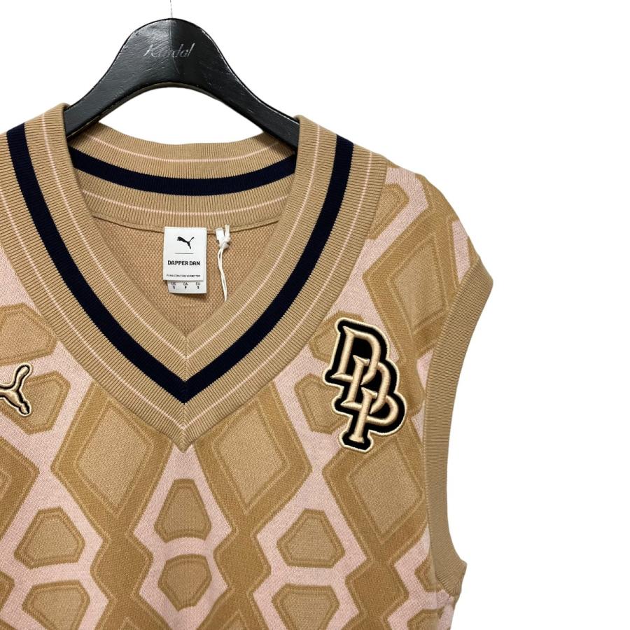 PUMA プーマ ×DAPPER DAN 総柄コットンニットベスト ニットベスト 