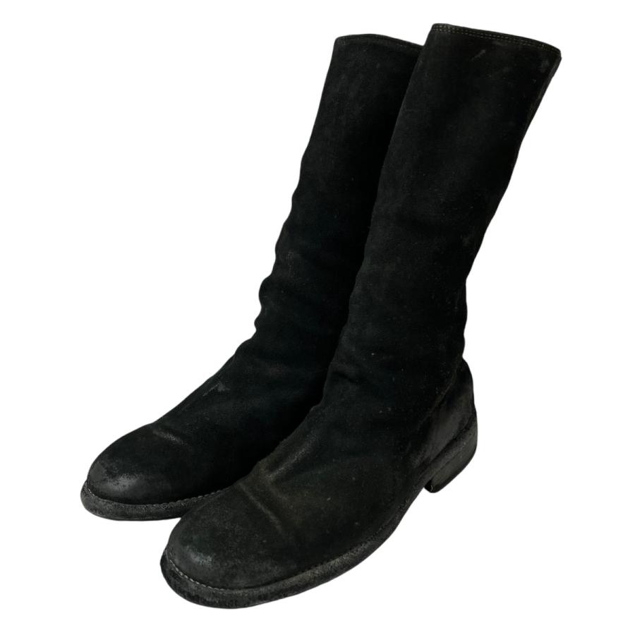 グイディ GUIDI スウェードバックジップブーツ ブラック サイズ：37 