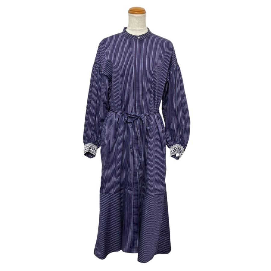ヌキテパ ne quittez pas Poplin Stripe Shirts Dress ストライプ