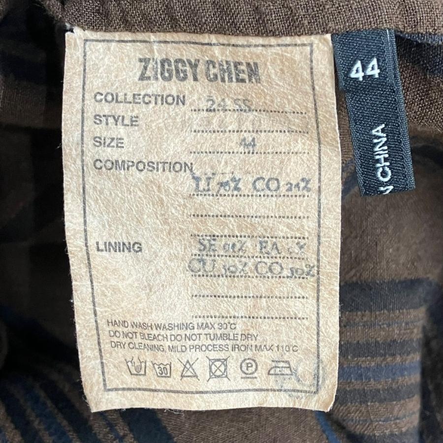 値下げ】ZIGGY CHEN 24SS STRIPED ROBE コート 0M2410717 ブラウン 