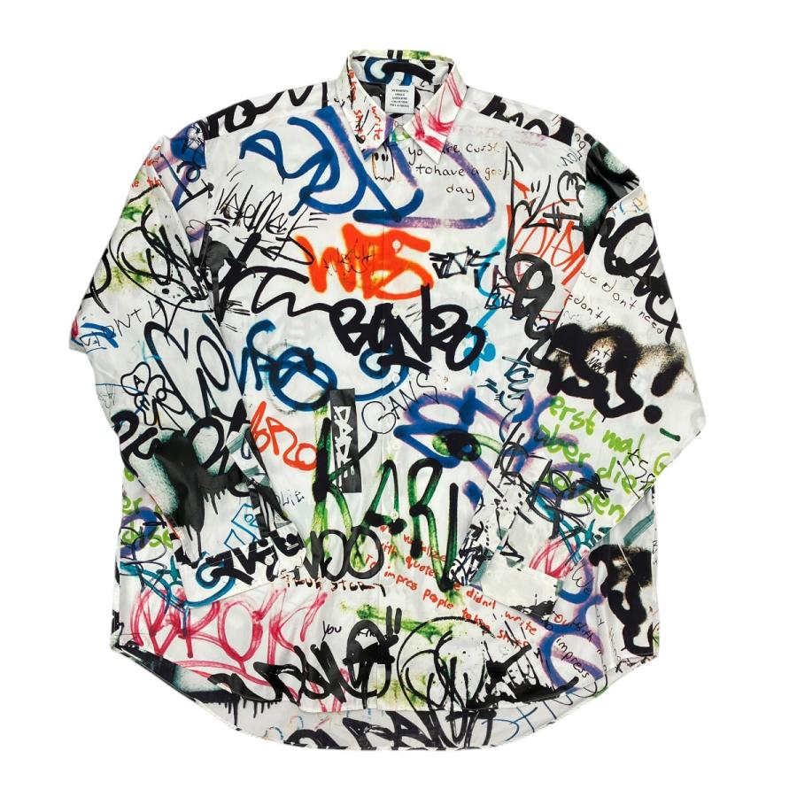 ヴェトモン VETEMENTS 21SS GRAFFITI SHIRT 総柄シャツ UE51SH900W 