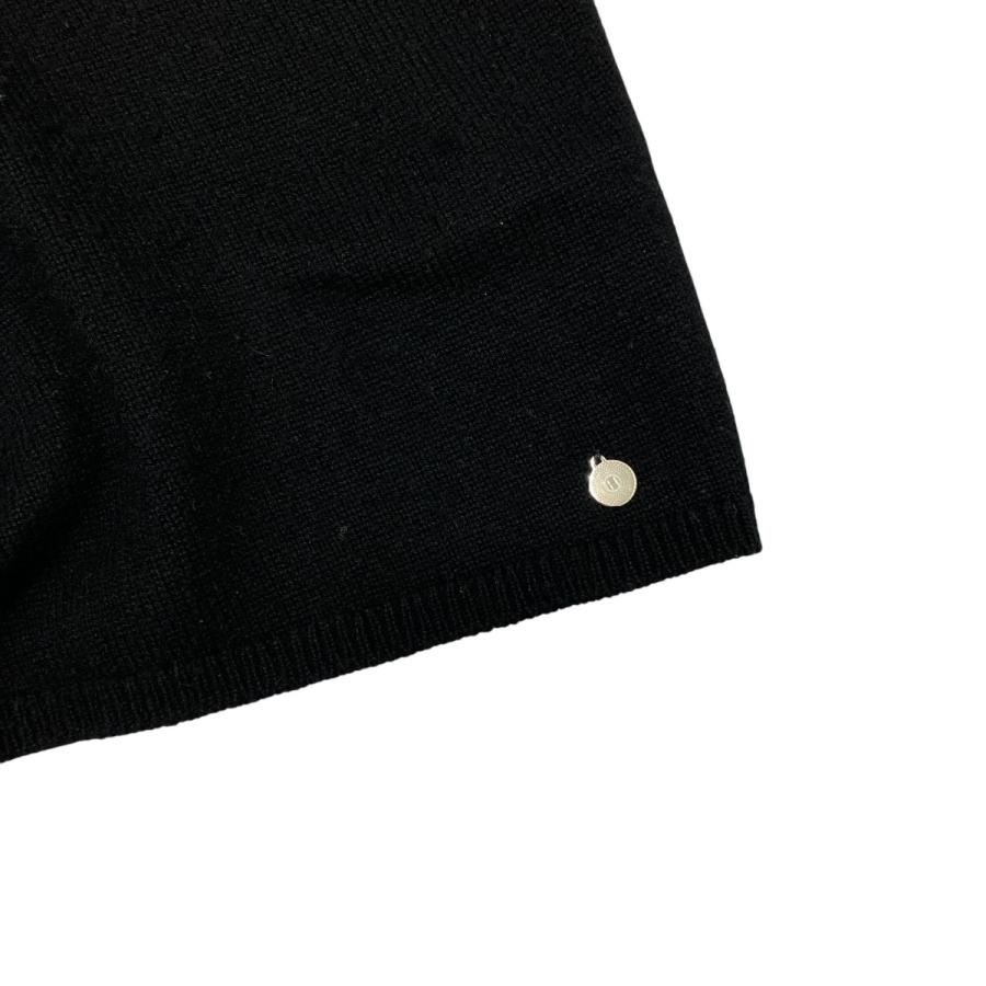 HERMES 【値下げ】HERMES 半袖ニット 77-7705 ブラック サイズ：34  