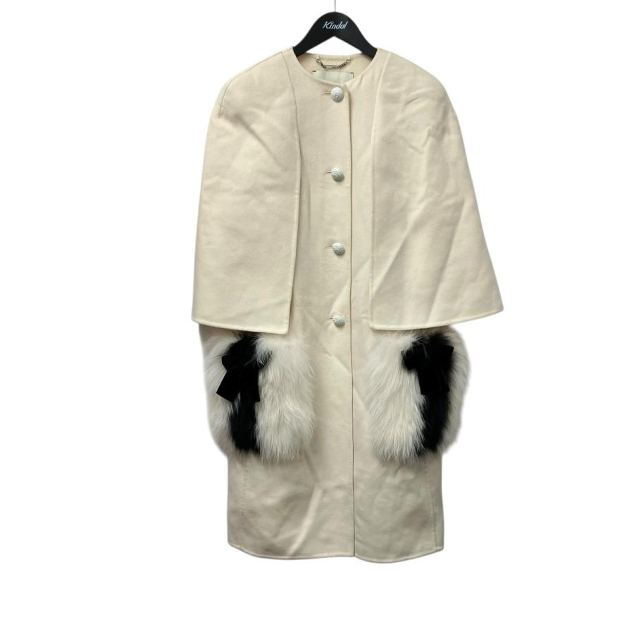 希少　フェンディ　FENDI ファーコート　ビックカラー ヘリンボーン Snow Man目黒蓮：ファーコートを羽織り伊ミラノの「フェンディ