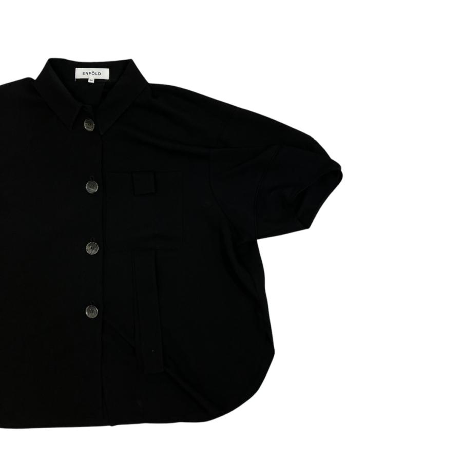 ENFOLD エンフォルド TWO−WAY BLOUSE CARDIGAN 半袖シャツ ENFOLD エンフォルド TWO−WAY BLOUSE CARDIGAN 半袖シャツ