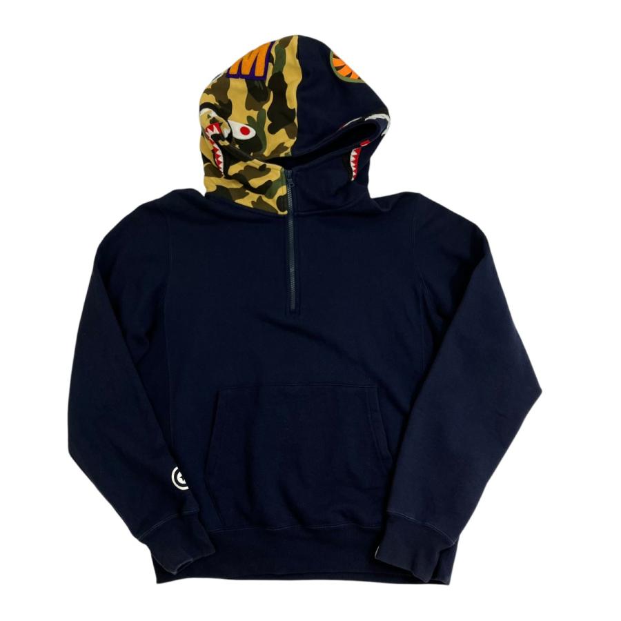 A BATHING APE アベイシングエイプ ハーフジップ シャーク パーカー 