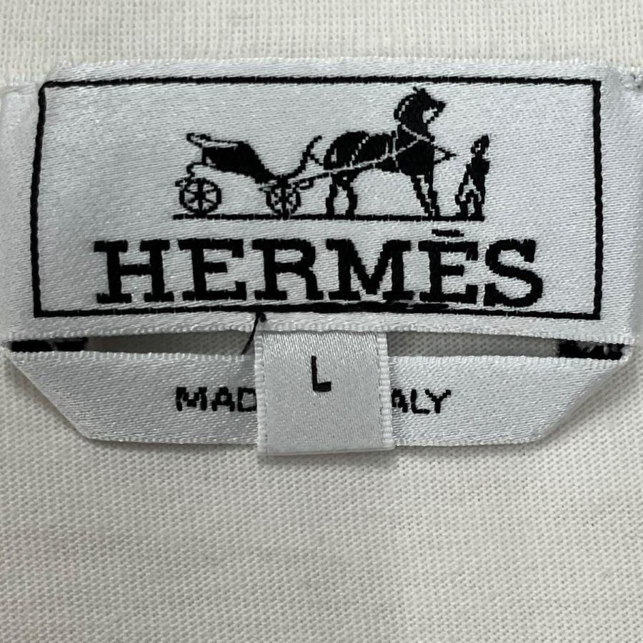 HERMES 【値下げ】HERMES KAVAL Tシャツ 21-5757 ホワイト (京都店  
