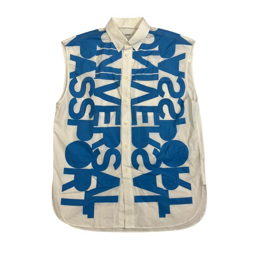 BURBERRY ノースリーブシャツ ホワイト/ブルー BURBERRY（バーバリー） ノースリーブシャツ 8051899 ホワイト×ブルー