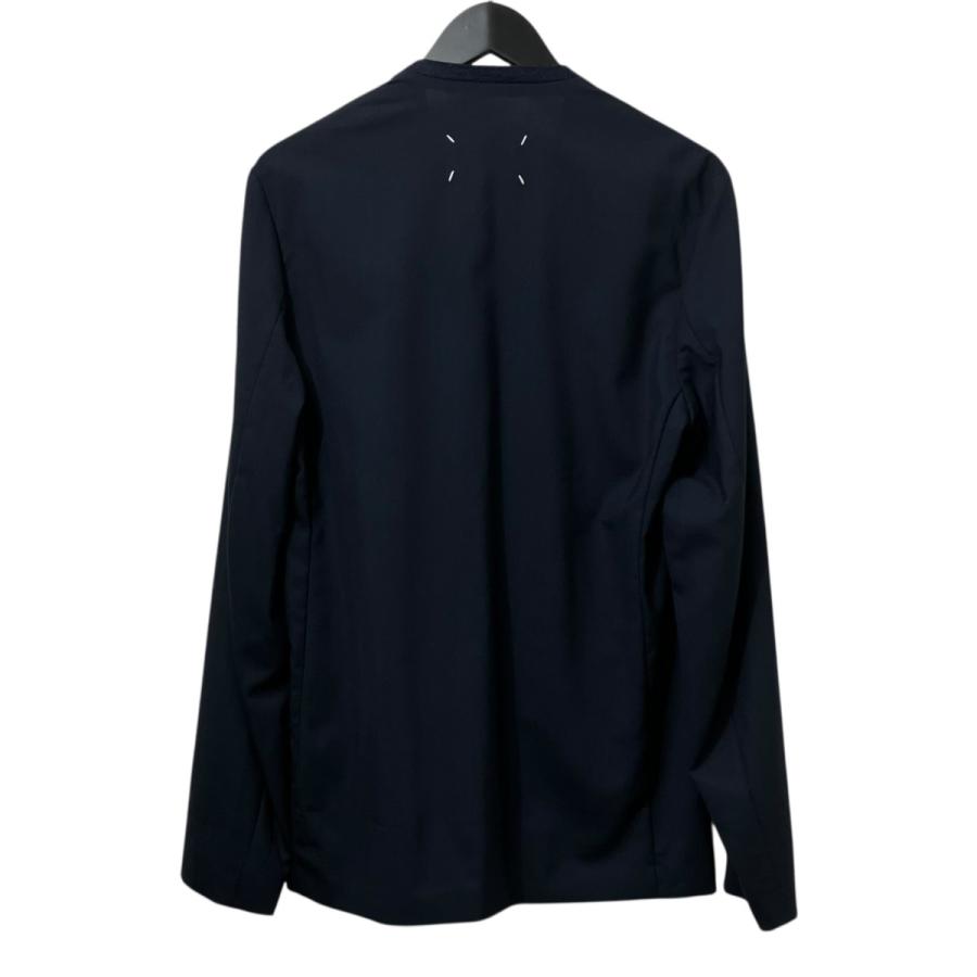 春夏　メゾンマルジェラ　ノーカラージャケット　44 ネイビー 楽天市場】[送料無料]Maison Margiela : NO COLLAR JACKET