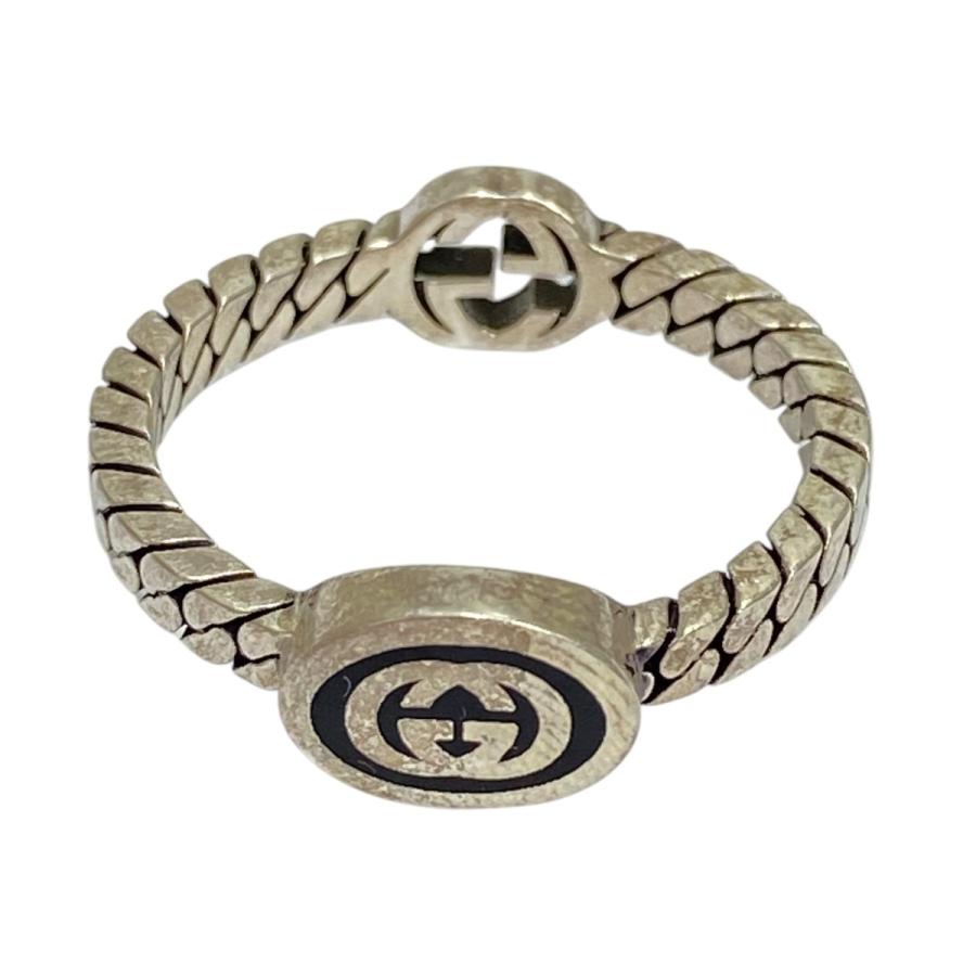 GUCCI インターロッキング　シルバーリング　18号 GUCCI（グッチ） 【値下げ】GUCCI インターロッキング リング シルバー