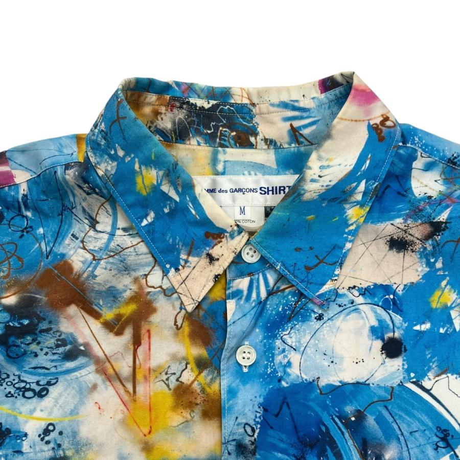 COMME des GARCONS SHIRT 【値下げ】COMME 総柄シャツ W20842 ブルー