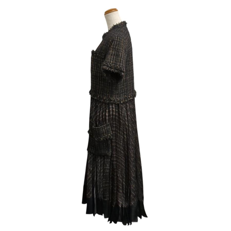 【値下げ】sacai Tweed Dress ワンピース 24-07444 ブラック サイズ：1 (京都店)_1