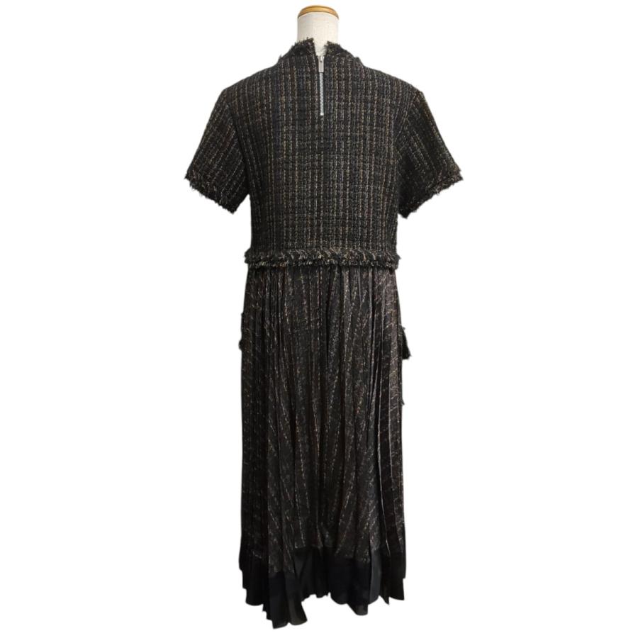 【値下げ】sacai Tweed Dress ワンピース 24-07444 ブラック サイズ：1 (京都店)_2